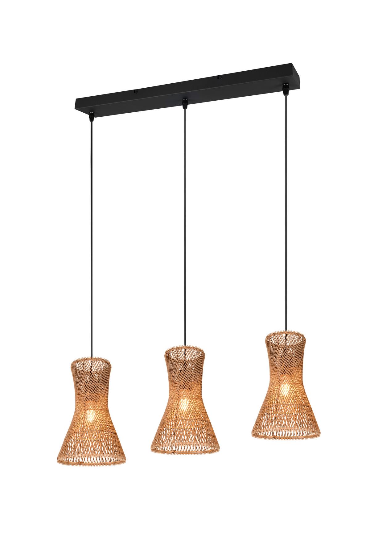 HÄNGELEUCHTE Bijou Braun Schwarz L: 75 cm - Schwarz/Braun, LIFESTYLE, Papier (75/20/150cm)