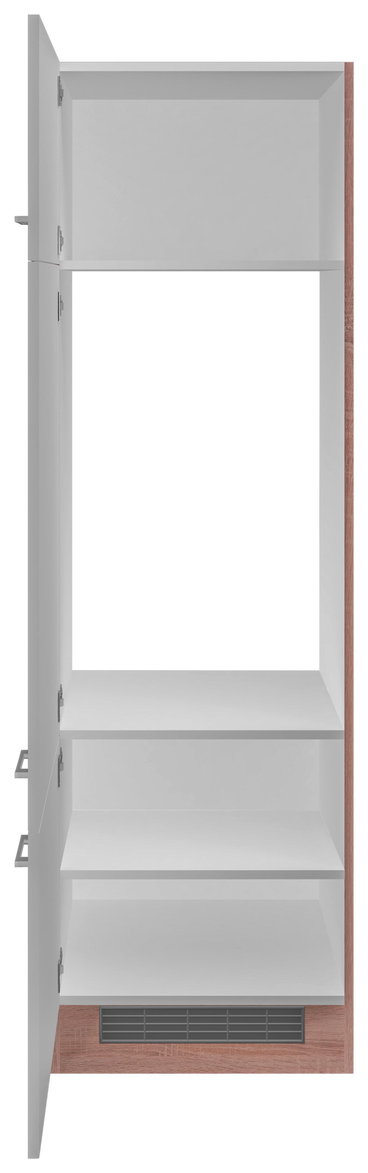 Skříňka Na Spotřebiče Samoa  Git60 - bílá/barvy dubu, Konvenční, kompozitní dřevo/plast (60/200/57cm)