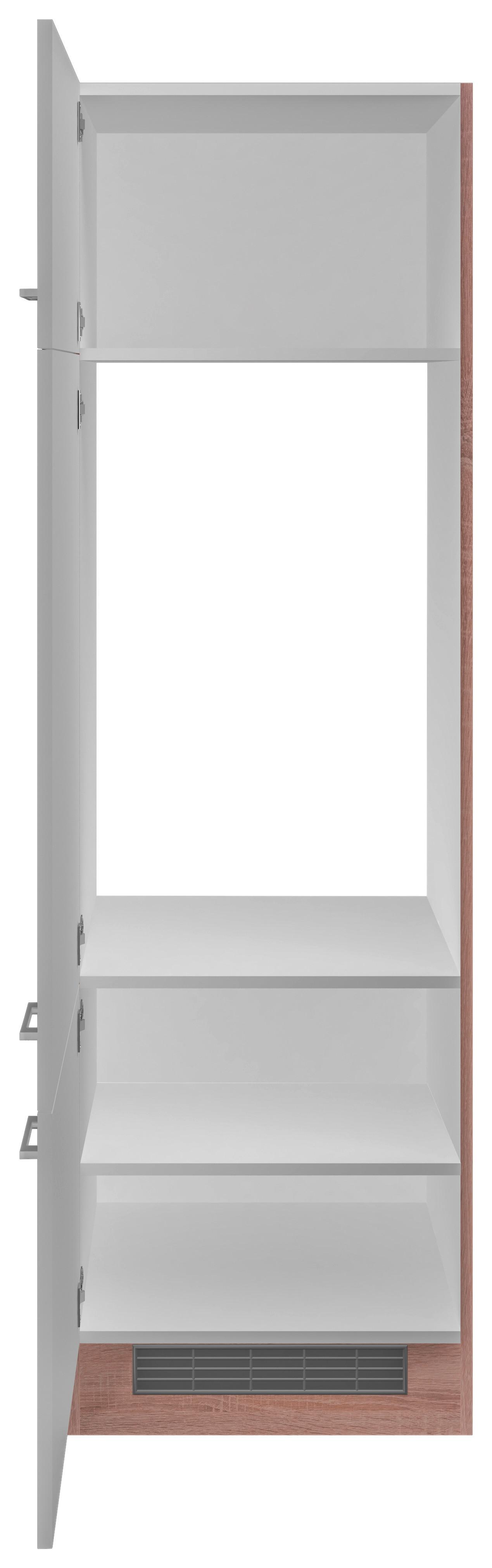 Skříňka Na Spotřebiče Samoa Git60 - bílá/barvy dubu, Konvenční, kompozitní dřevo/plast (60/200/57cm)