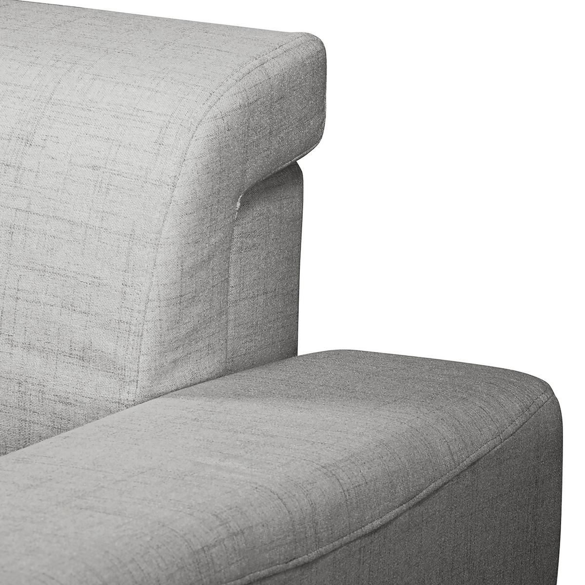 Ecksofa Bella Grau S: 257x174 cm - Wengefarben/Grau, Design, Textil (257/174cm) - Livetastic