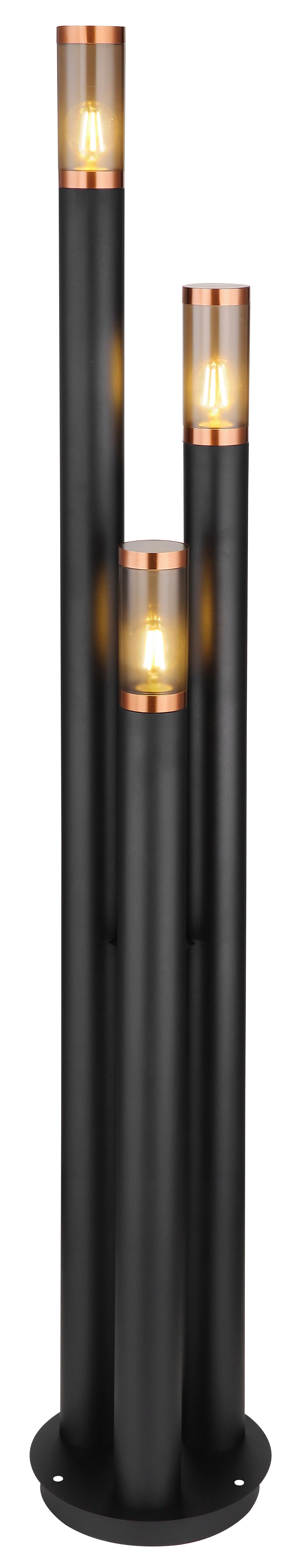 Außenleuchte 3159-3bc - Schwarz/Grau, Design, Kunststoff/Metall (28/170cm) - Globo