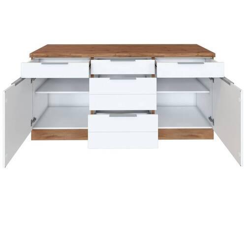 Küchenunterschrank mit Stauraum in 5 Laden und hinter 2 Türen