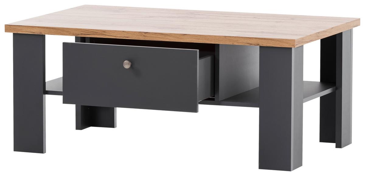 Couchtisch Catania Anthrazit/Eiche Wotan B:110 cm - Anthrazit/Eiche Wotan, Design, Holzwerkstoff (110/45/70cm) - MID.YOU