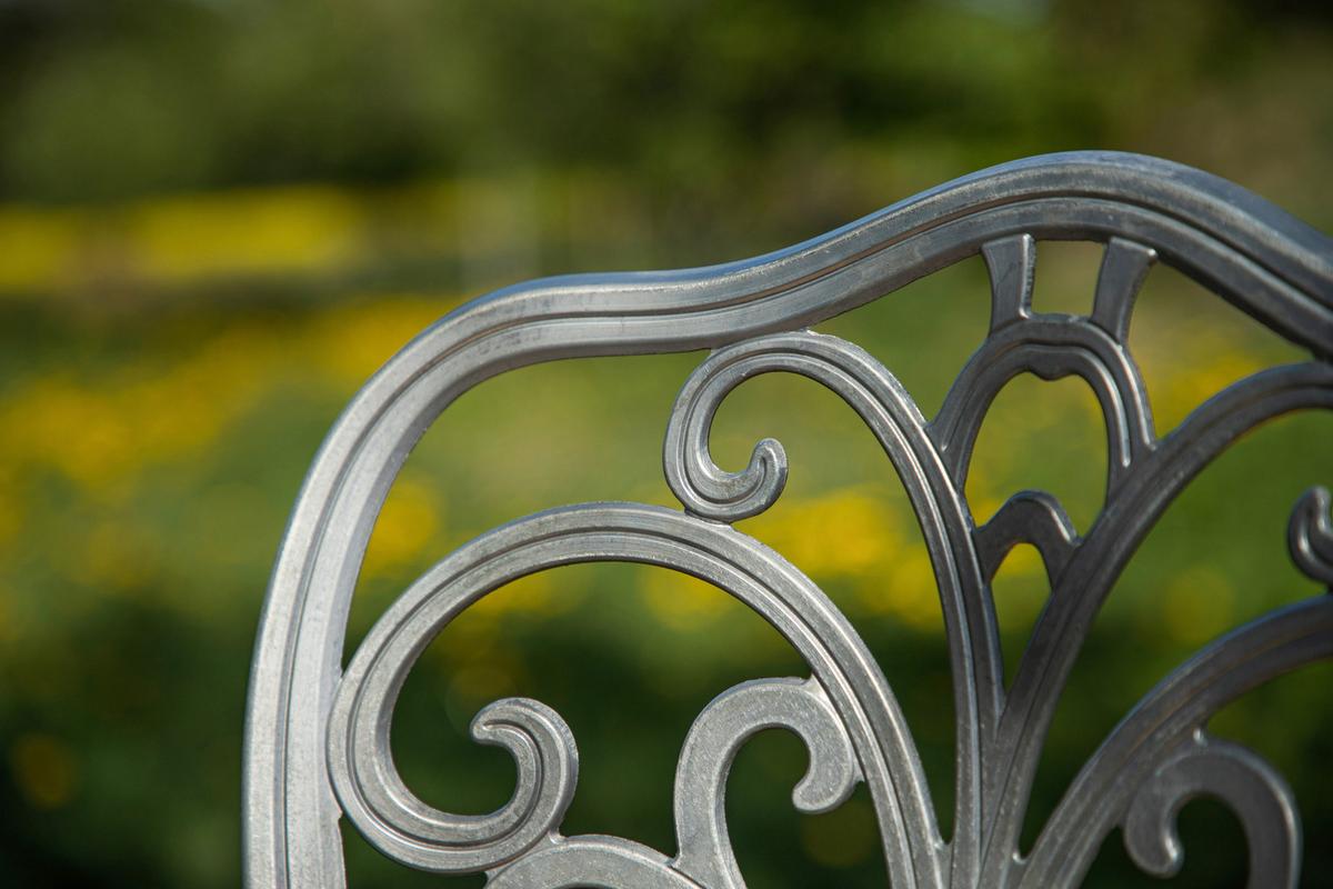 Balkonset Nandin - Silberfarben, KONVENTIONELL, Metall - Gardenson