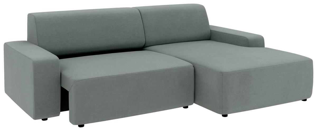 Ecksofa Wien, Grau S: 246x162 cm - Schwarz/Grau, MODERN, Textil (246/162cm) - Trendmanufaktur