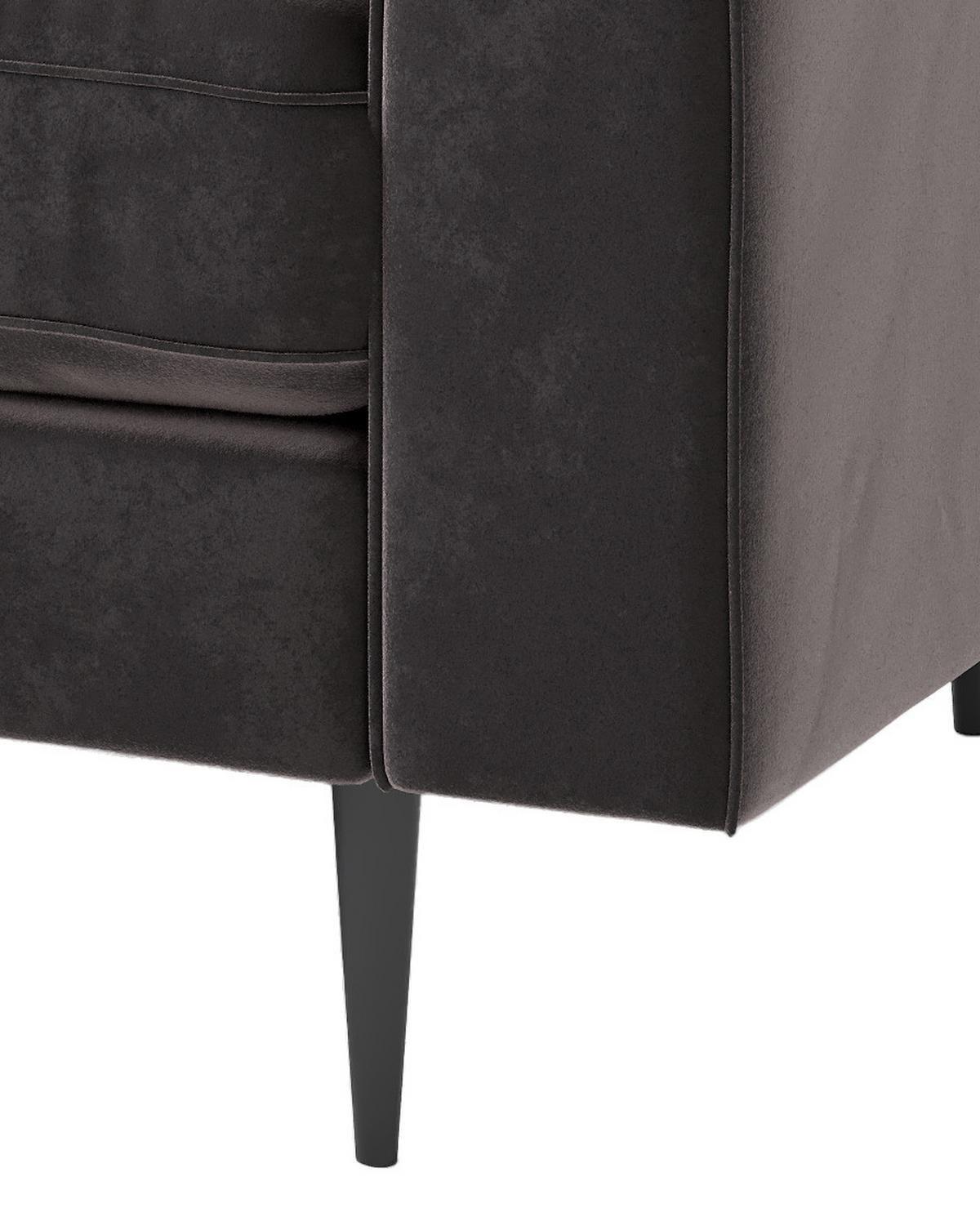 Ecksofa Scott - Edelstahlfarben/Anthrazit, Design, Textil (259/206cm) - Livetastic