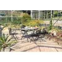 Gartensessel-set 6-tlg. Stapelbar Alpha Rope Aluminium - Anthrazit/Schwarz, Basics, Kunststoff/Metall (55/57/83cm) - Acamp