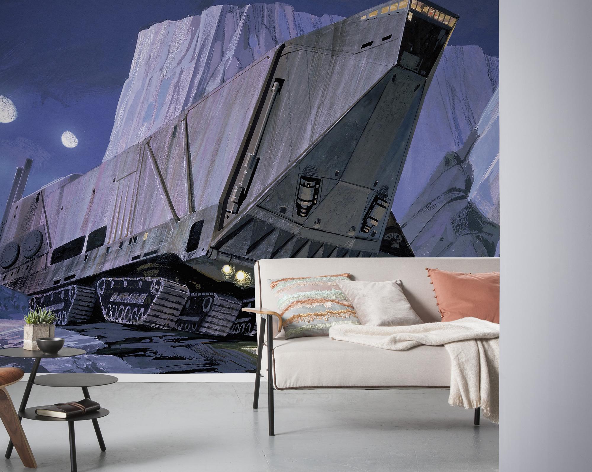 Fototapete Star Wars Sandcrawler - Blau/Schwarz, Trend, Textil (500/250cm)