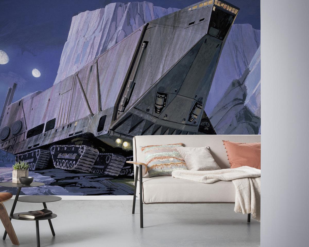 Fototapete Star Wars Sandcrawler - Blau/Schwarz, Trend, Textil (500/250cm)