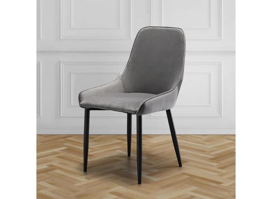 Stolička Enna - čierna/sivá, Moderný, kov/drevo (48/85/58cm) - Mömax modern living Stolička Enna - čierna/sivá, Moderný, kov/drevo (48/85/58cm) - Mömax modern living