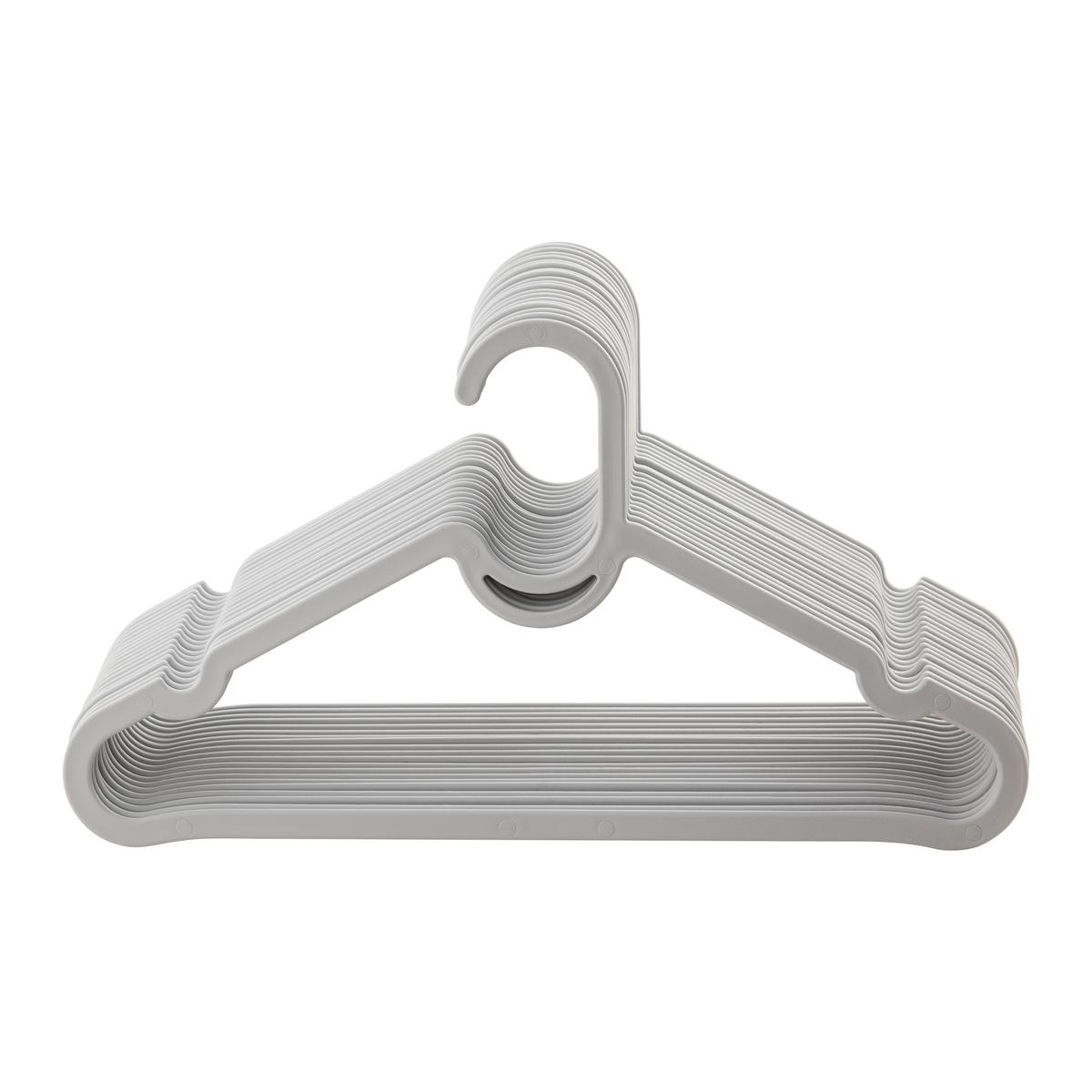 Sada vešiakov MARA - 20 PCS - svetlosivá/béžová, Modern, plast (39/20,5/6,3cm) - Mömax
