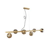 Hängeleuchte 9120-S6 Go - Champagner/Messingfarben, Design, Glas/Metall (36/200/144cm)