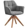 Armlehnstuhl Dian 325 - Hellbraun/Grau, MODERN, Holz/Textil (63/84/61cm) - Kayoom