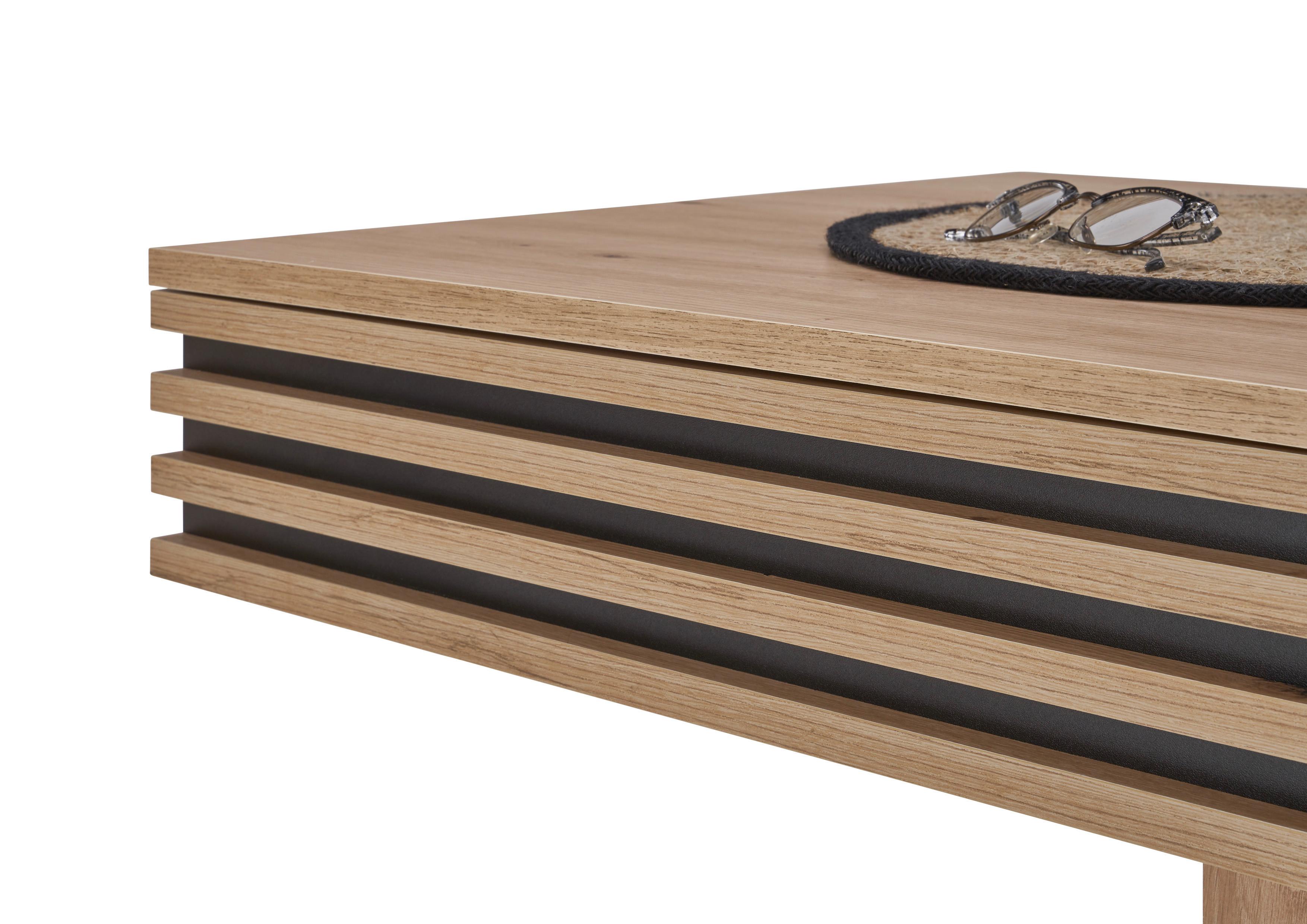 Couchtisch Luara - Schwarz/Eiche Artisan, Design, Holzwerkstoff (110/60/45cm) - Livetastic