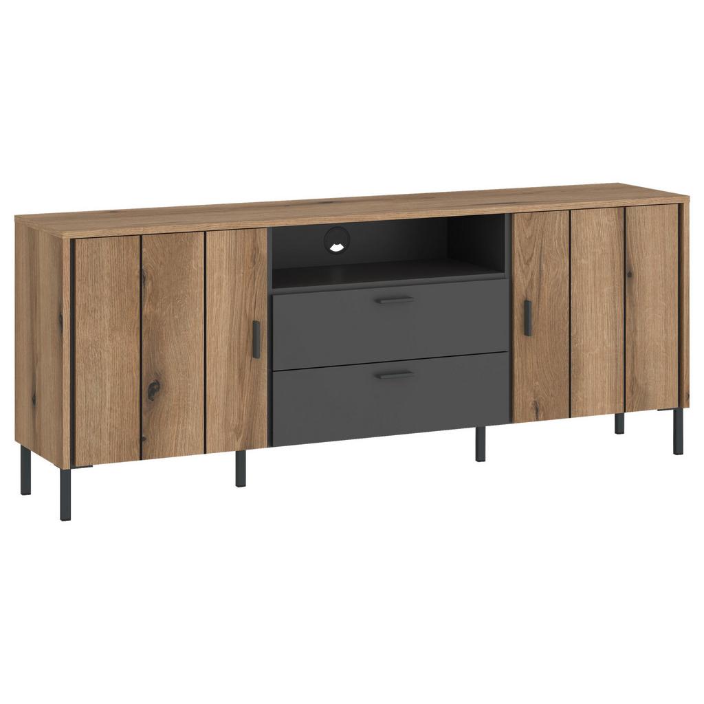 Tv-element Shirley, B: 158,2cm Eichefarben/anthrazit