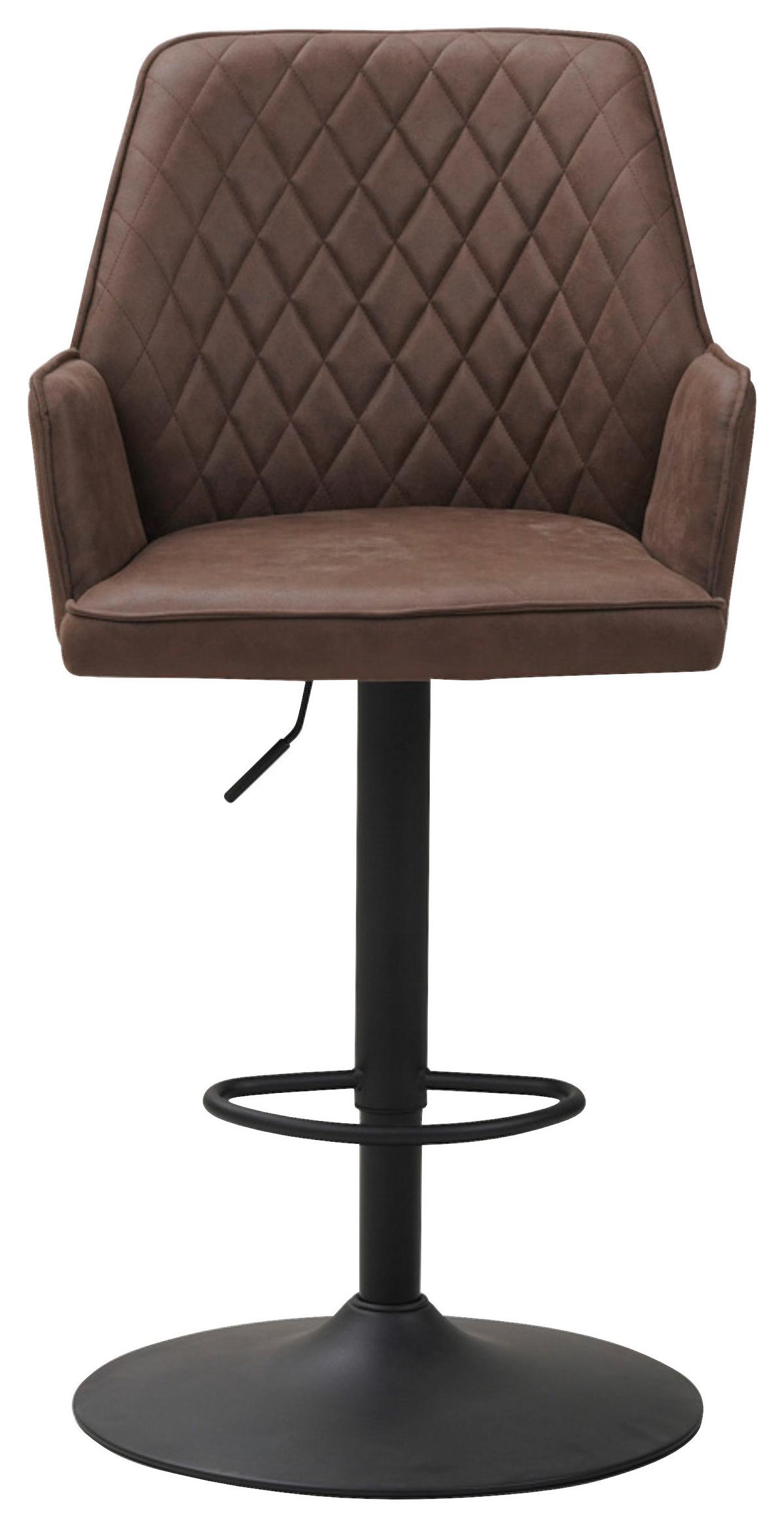 Barhocker Donny - Taupe/Schwarz, KONVENTIONELL, Textil/Metall (42/114/52cm) - MID.YOU