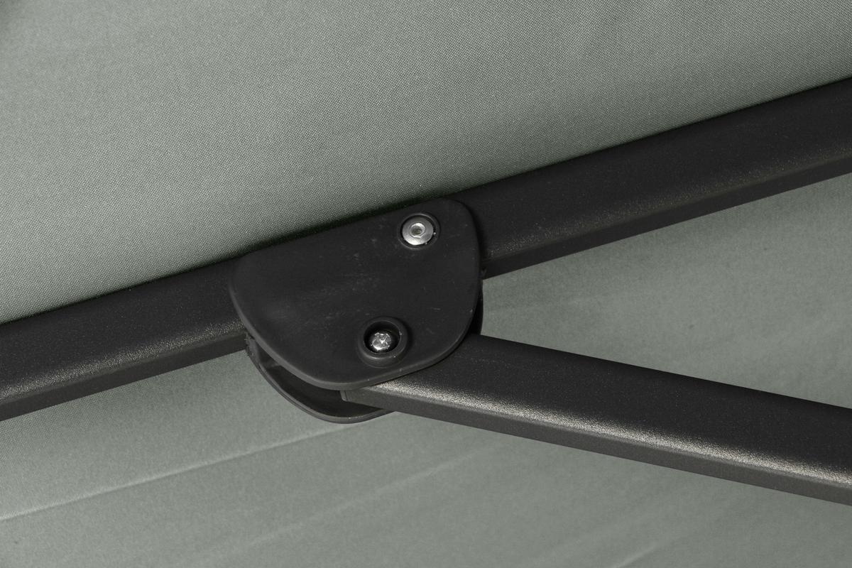 Ampelschirm Sunset N+ Ø 350 H: 252 cm Anthrazit/Olivgrün - Anthrazit/Olivgrün, KONVENTIONELL, Textil/Metall (350/350cm) - Siena Garden