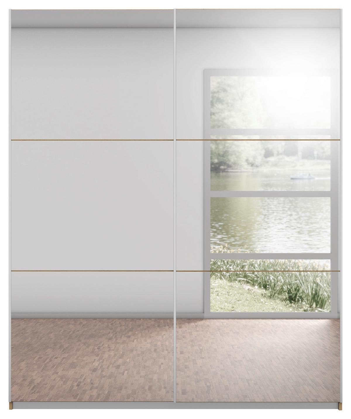 Schwebetürenschrank Reflect - Silberfarben/Eiche Artisan, MODERN, Glas/Holzwerkstoff (175/210/59cm)