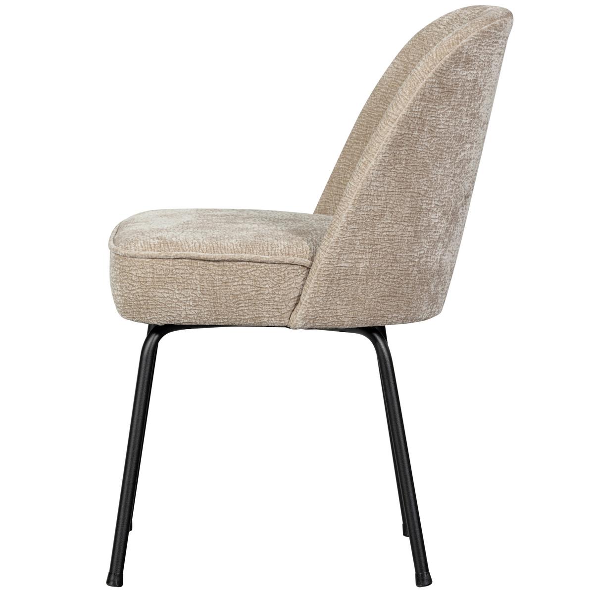 Stuhl-Set Vogue Sandfarben B: 50cm - Sandfarben/Schwarz, MODERN, Textil/Metall (50/83/57cm) - Livetastic