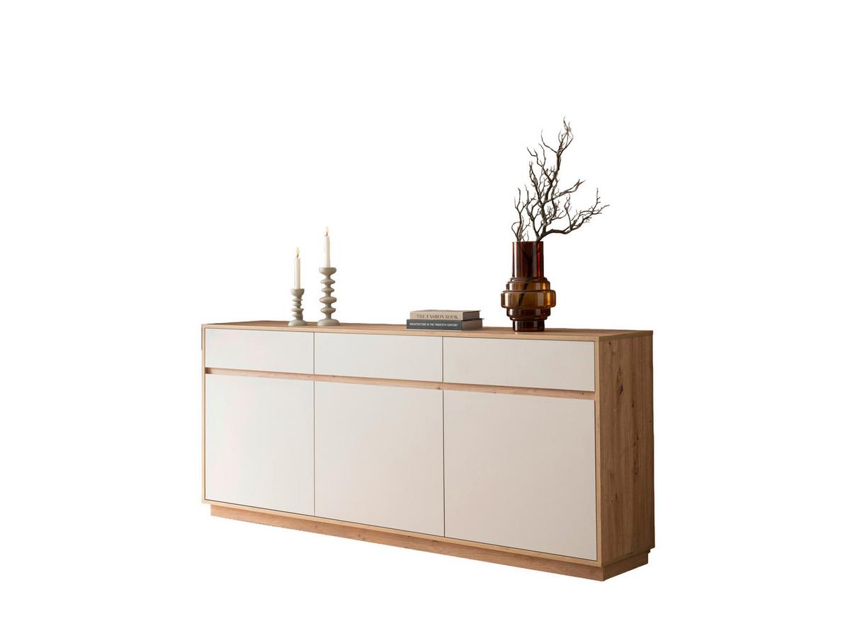 Sideboard Sonora Eiche Artisan B: 202cm - Kaschmir/Eiche Artisan, Design, Holzwerkstoff (202/89/40cm) - MID.YOU