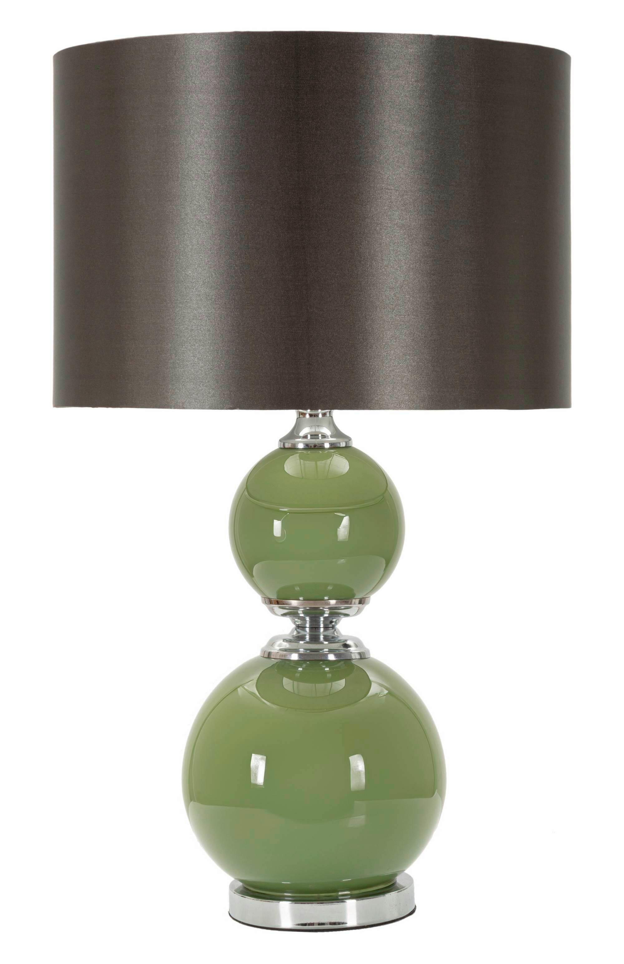 Tischleute Eva Two Grau, Grün B: 38 cm - Grau/Grün, Basics, Glas/Textil (38/65/38cm)