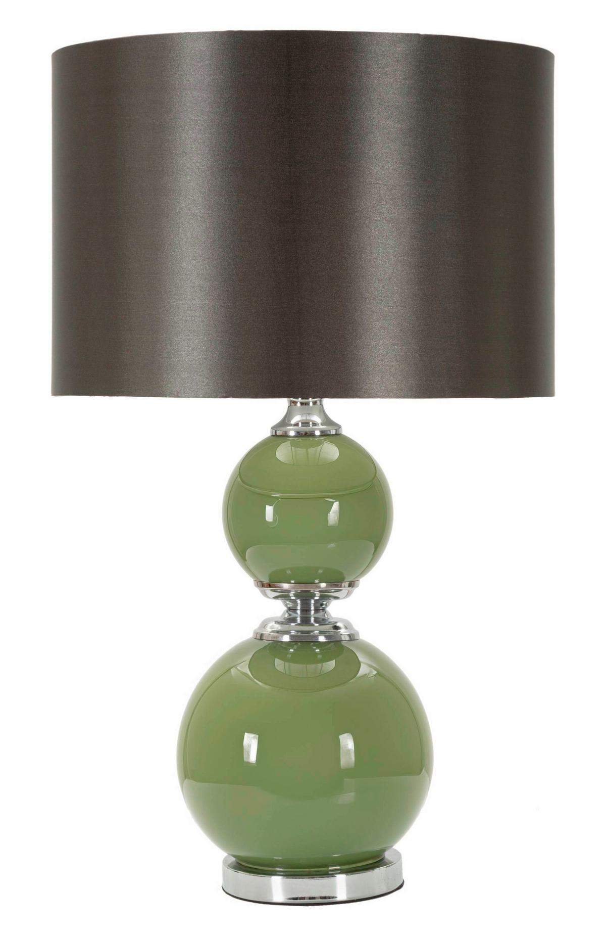 Tischleute Eva Two Grau, Grün B: 38 cm - Grau/Grün, Basics, Glas/Textil (38/65/38cm)