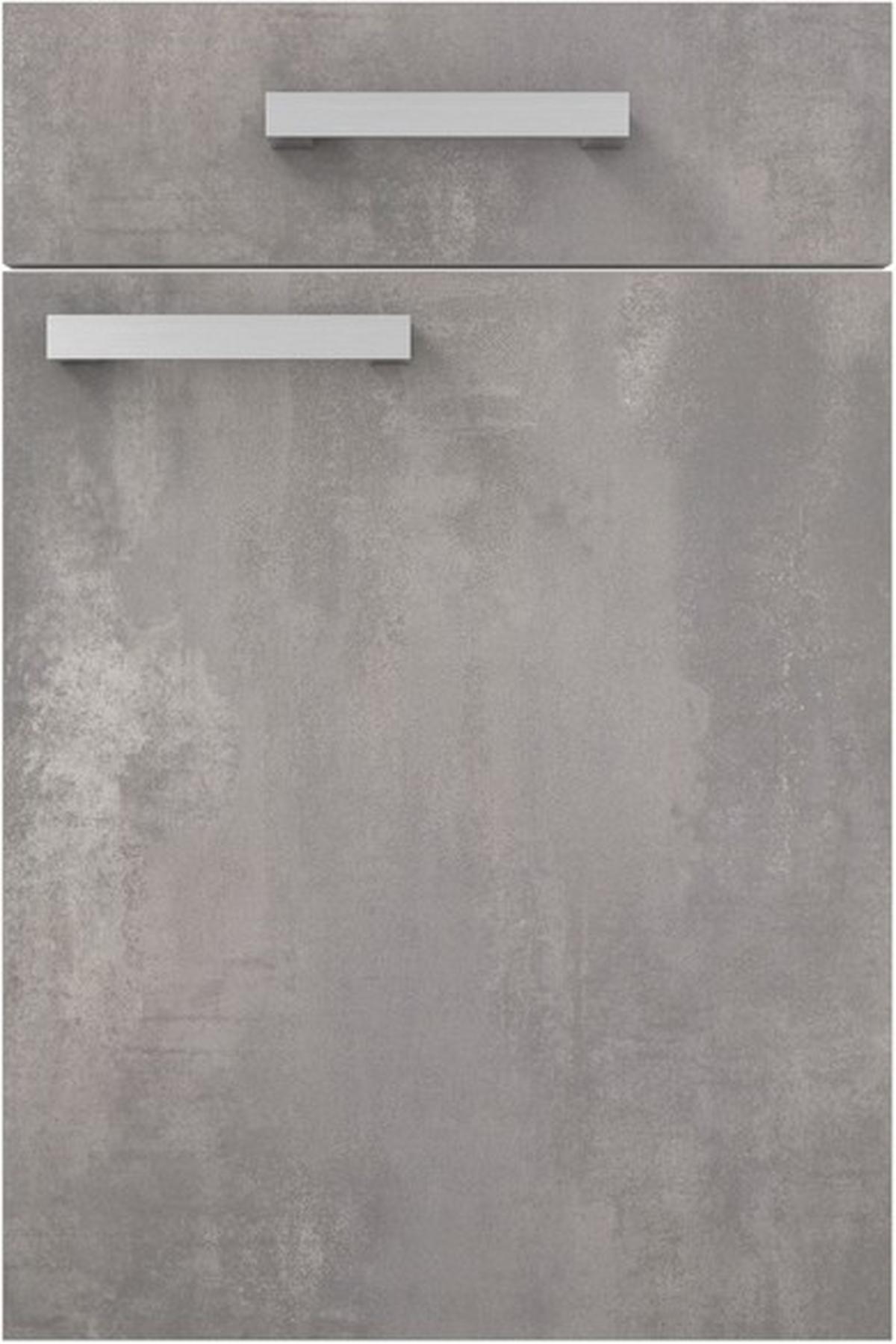 Eckküche Ip1200 Ohne Geräte 185x320 Cm Betonoptik - Grau, Basics (185/320cm)