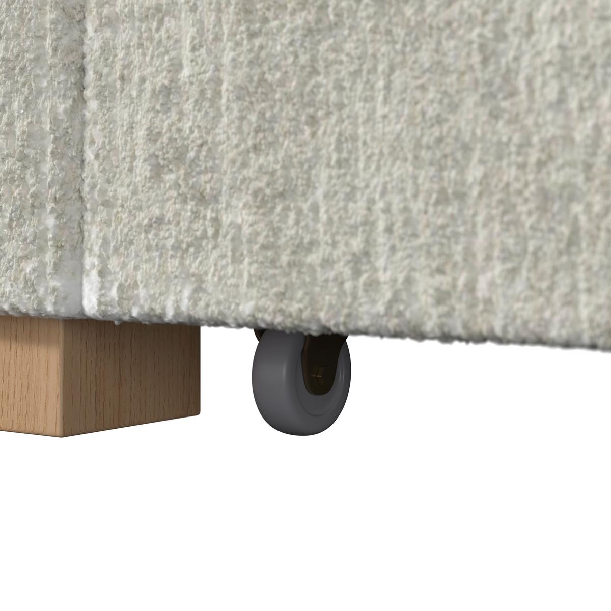 Čalúnená posteľ TALYA 180x200, slonovinová - svetlohnedá/slonovinová, Modern, kov/drevo (180/200cm) - Bessagi Home