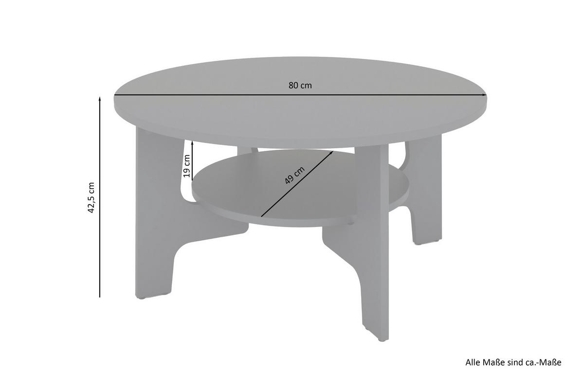 Couchtisch Jonny Alteiche/anthrazit B: 80 Cm - Alteiche/Anthrazit, LIFESTYLE, Holzwerkstoff (80/42,5/80cm) - MID.YOU