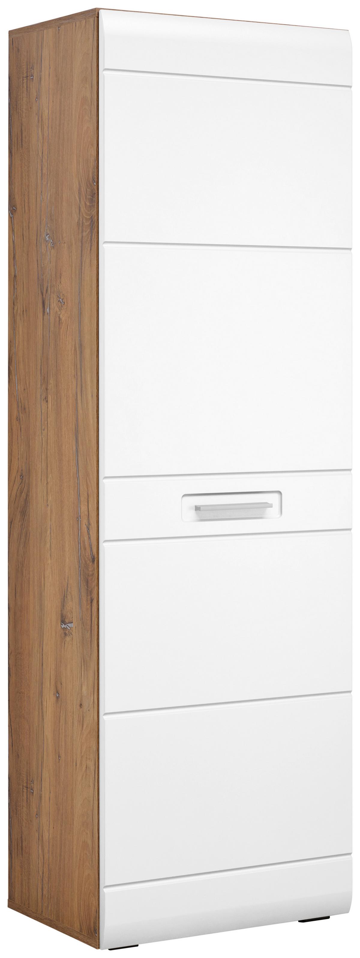 Garderobenschrank Auris Weiß/Eiche Dekor B: 52 cm - Eichefarben/Weiß, MODERN (52/164/37,1cm) - Luca Bessoni