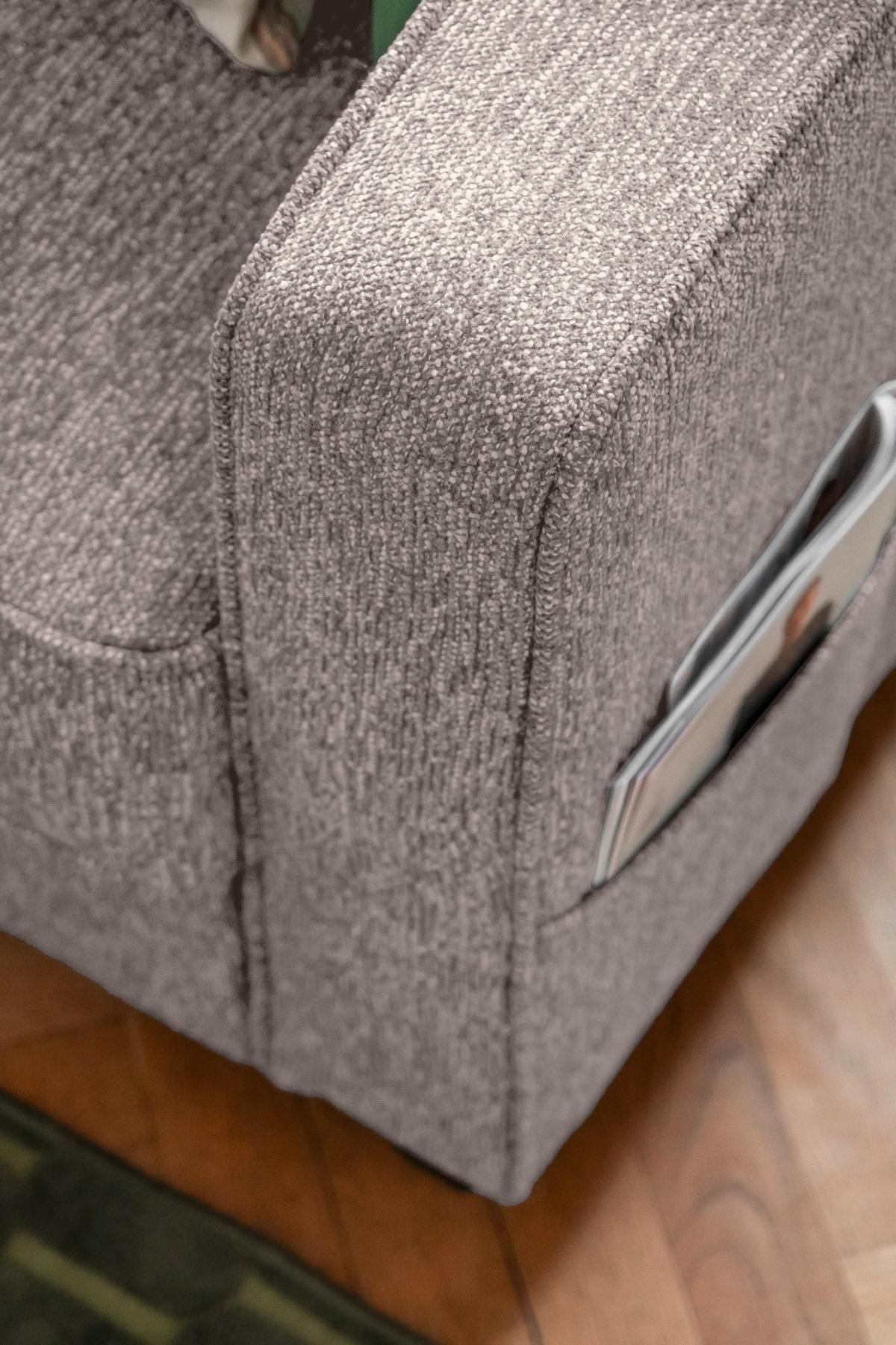Ecksofa Molly Salz und Pfeffer S: 198x233 cm - Grauweiß/Schwarz, Textil (198/233cm) - MID.YOU
