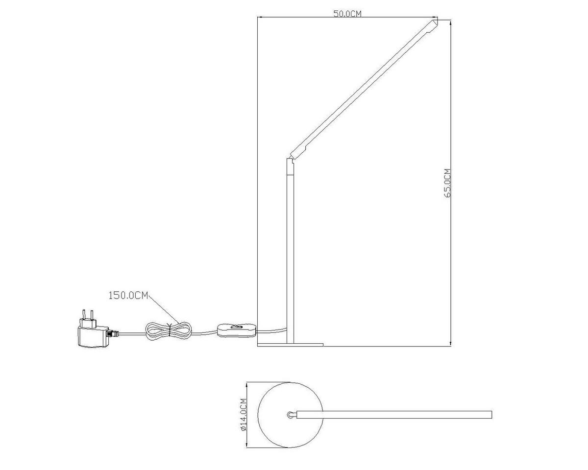 LED-Tischleuchte 58153 Itanos - Basics, Metall (50/14/80cm) - Globo