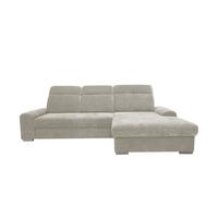 Rohová sedačka MALAGA, pravá, béžová žinylka - barvy chromu/béžová, Konvenční, kov/dřevo (286/203cm) - Ondega