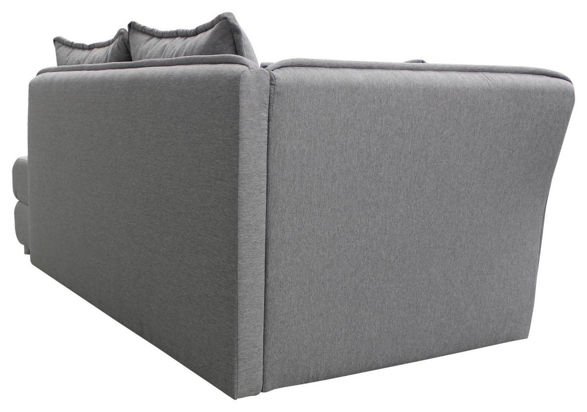 Liege Latte Grau Inkl. Bettkasten Ottomane Links - Silberfarben/Grau, Design, Textil (107/84/99/224cm) - MID.YOU
