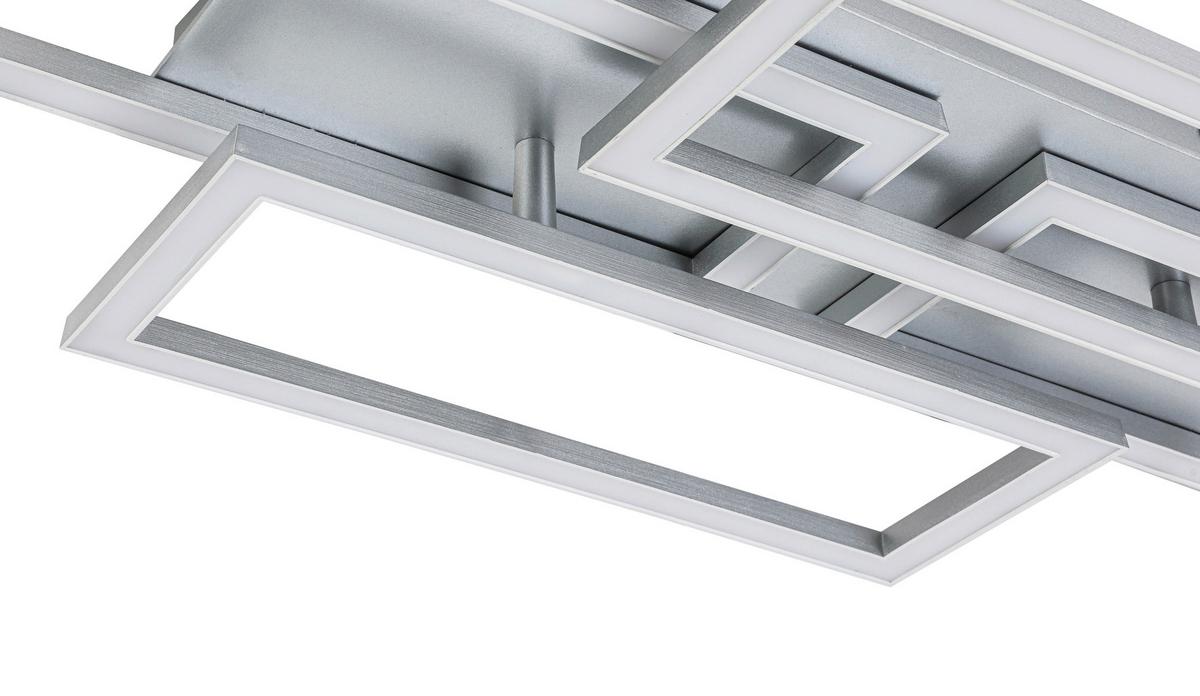 STROPNÉ LED SVIETIDLO MEGA - strieborná/niklová, Modern, kov/plast (72/28,4/8cm) - Mömax