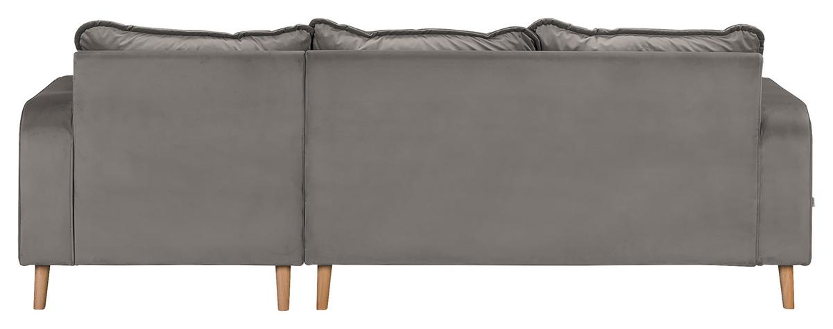 Ecksofa Beata Grau S: 230x150 cm - Wengefarben/Grau, Design, Textil (230/150cm) - Livetastic