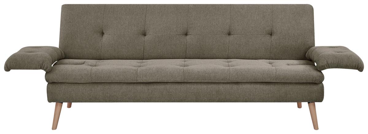 Schlafsofa Armano Braun B: 190 cm - Braun/Naturfarben, Basics, Holz/Textil (190/83/87cm) - P & B