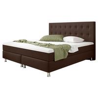Boxspringbett 180x200 cm Köln Plus - Silberfarben/Braun, KONVENTIONELL, Textil (180/115/210cm) - MID.YOU