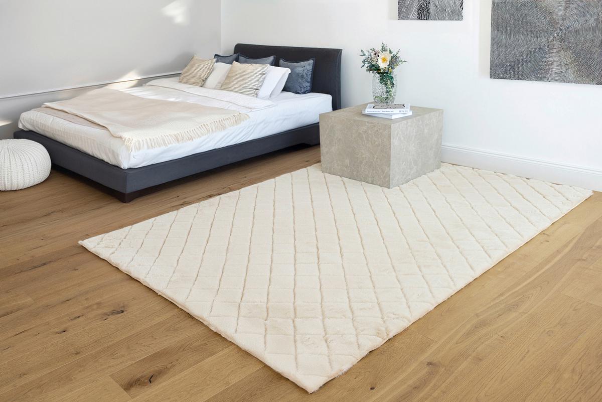 Hochflorteppich Creme Imala 120x160 cm - Creme, Basics, Textil (120/160cm) - Kayoom