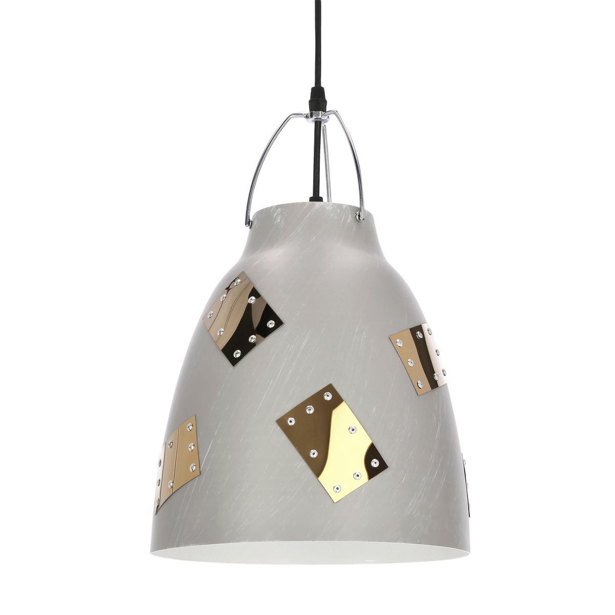 Pendelleuchte 31-43269 Patch - Goldfarben/Grau, Design, Metall (25/25/135cm)