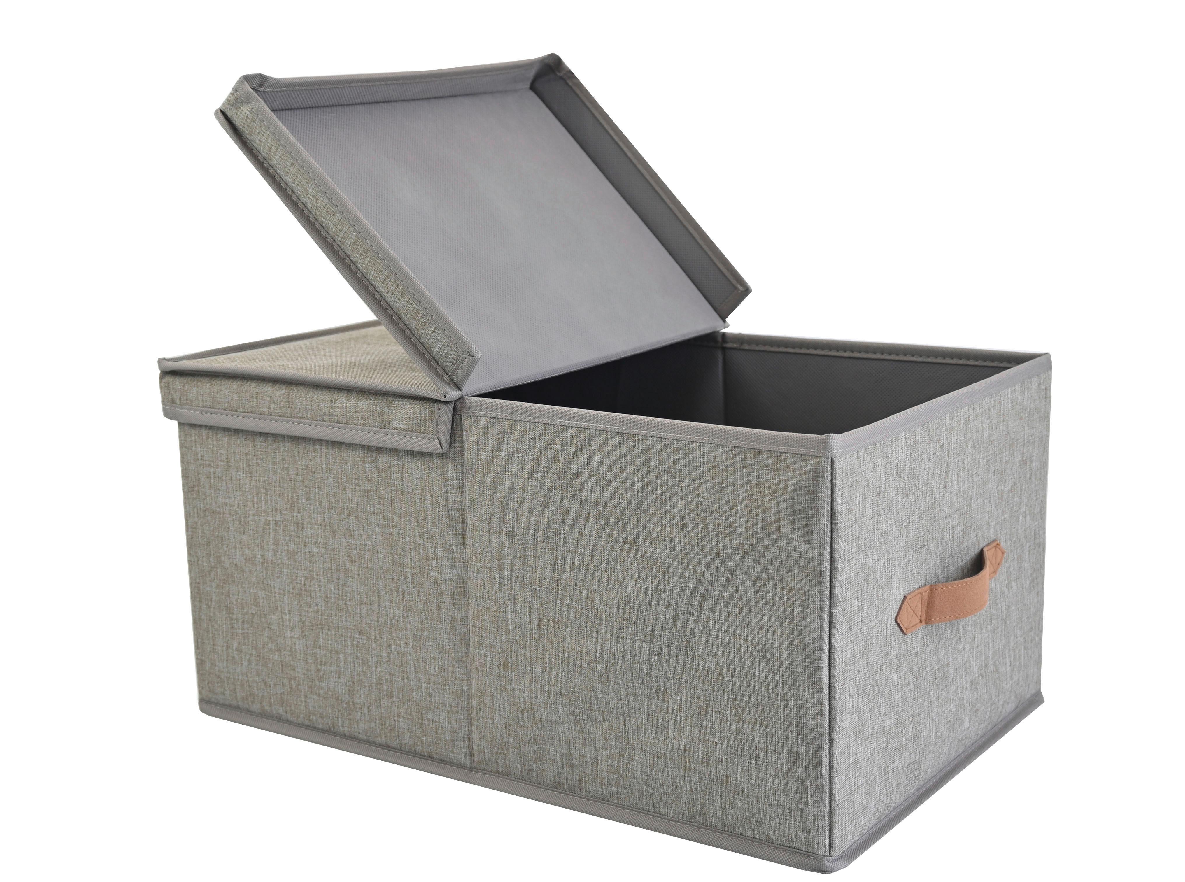 Aufbewahrungsbox Carlotta - Braun, KONVENTIONELL, Karton/Leder (47/30/22cm) - Luca Bessoni