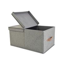 Aufbewahrungsbox Carlotta - Braun, KONVENTIONELL, Karton/Leder (47/30/22cm) - Luca Bessoni