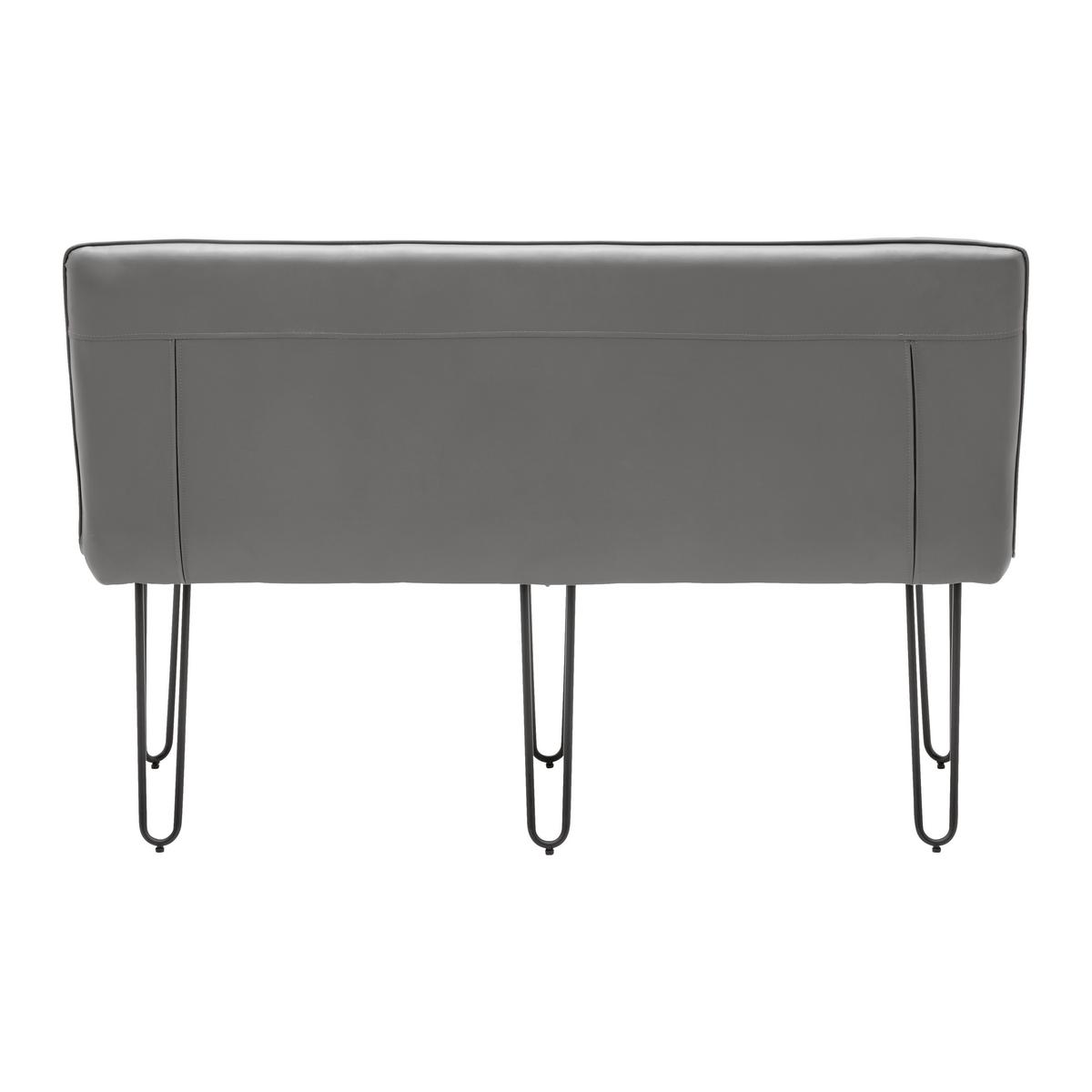 Lavice IVIE - šedá/černá, Moderní, kov/dřevo (140/92/62cm) - Bessagi Home