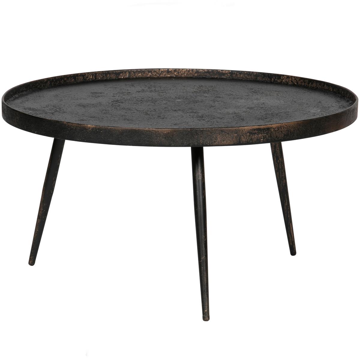 Beistelltisch Bounds Gold/Zinkfarben L: 76cm - Goldfarben/Zinkfarben, Design, Holzwerkstoff/Metall (76/76/40cm) - Livetastic