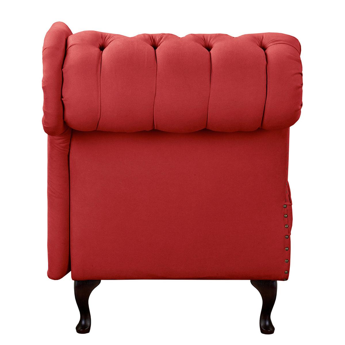 Récamiere Pako Rot B: 185cm - Rot/Braun, Design, Textil (185/93/75cm) - Livetastic