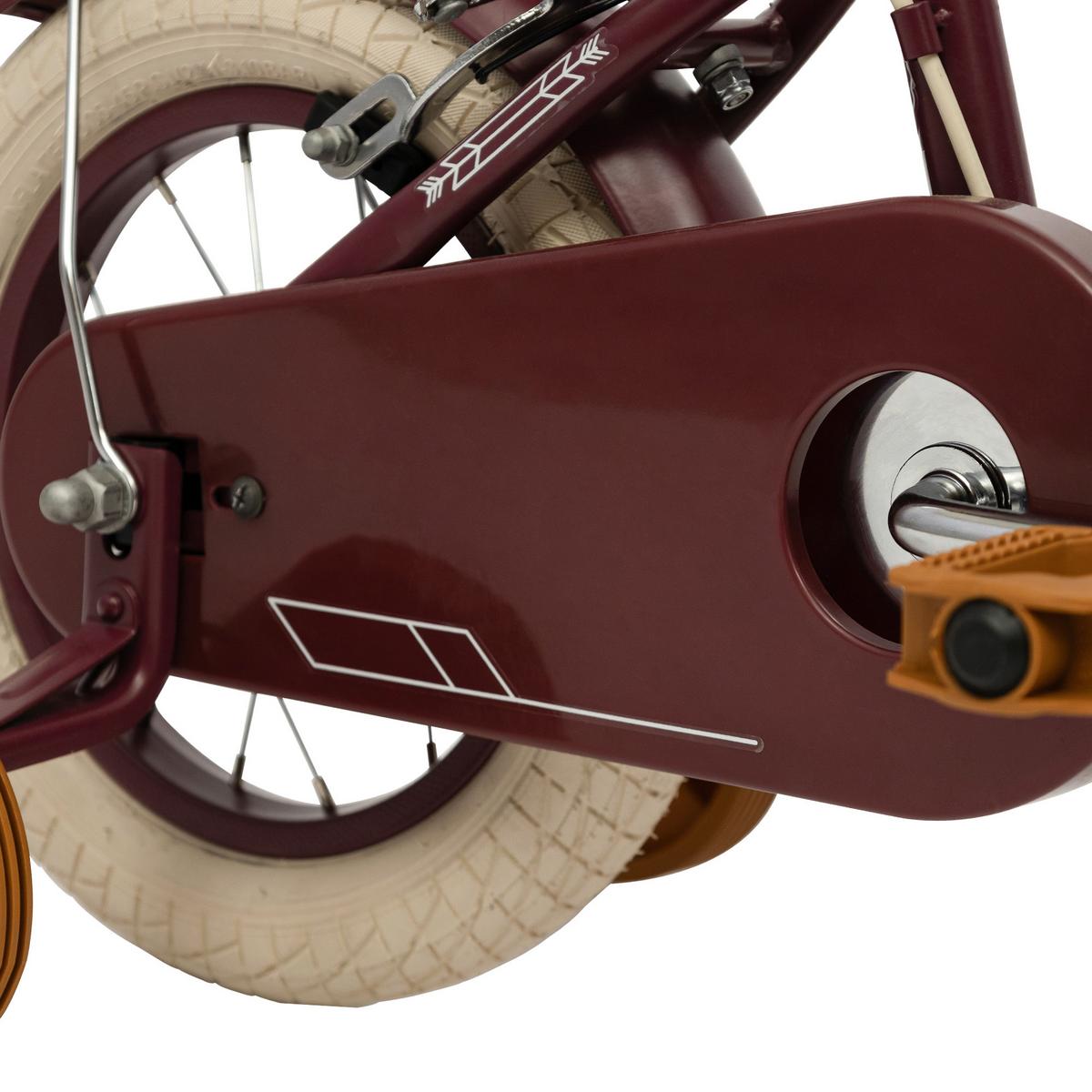 Kinderfahrrad Vintage Bordeaux, 12 Zoll - Bordeaux, Basics, Metall (47,5/62/85cm)