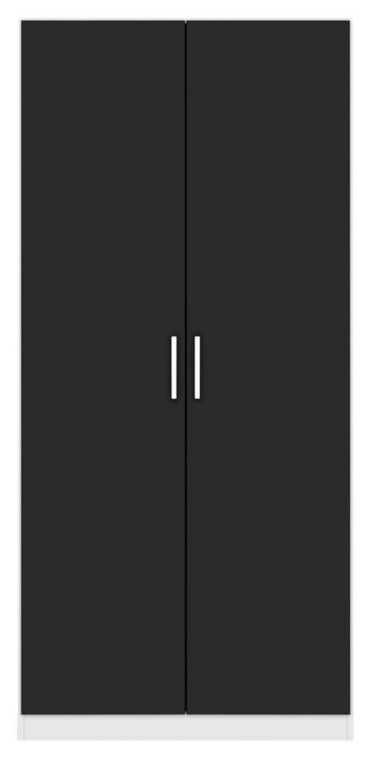 Drehtürenschrank 91 cm Berlin Weiß/Grau - Weiß/Grau, MODERN, Holzwerkstoff (91/210/54cm) - Rauch Möbel
