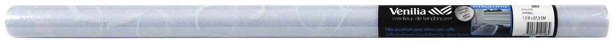 Fensterfolie Statisch Haftend Wirbel-Design 150x67,5 cm - Transparent, KONVENTIONELL, Kunststoff (67,5/150cm)