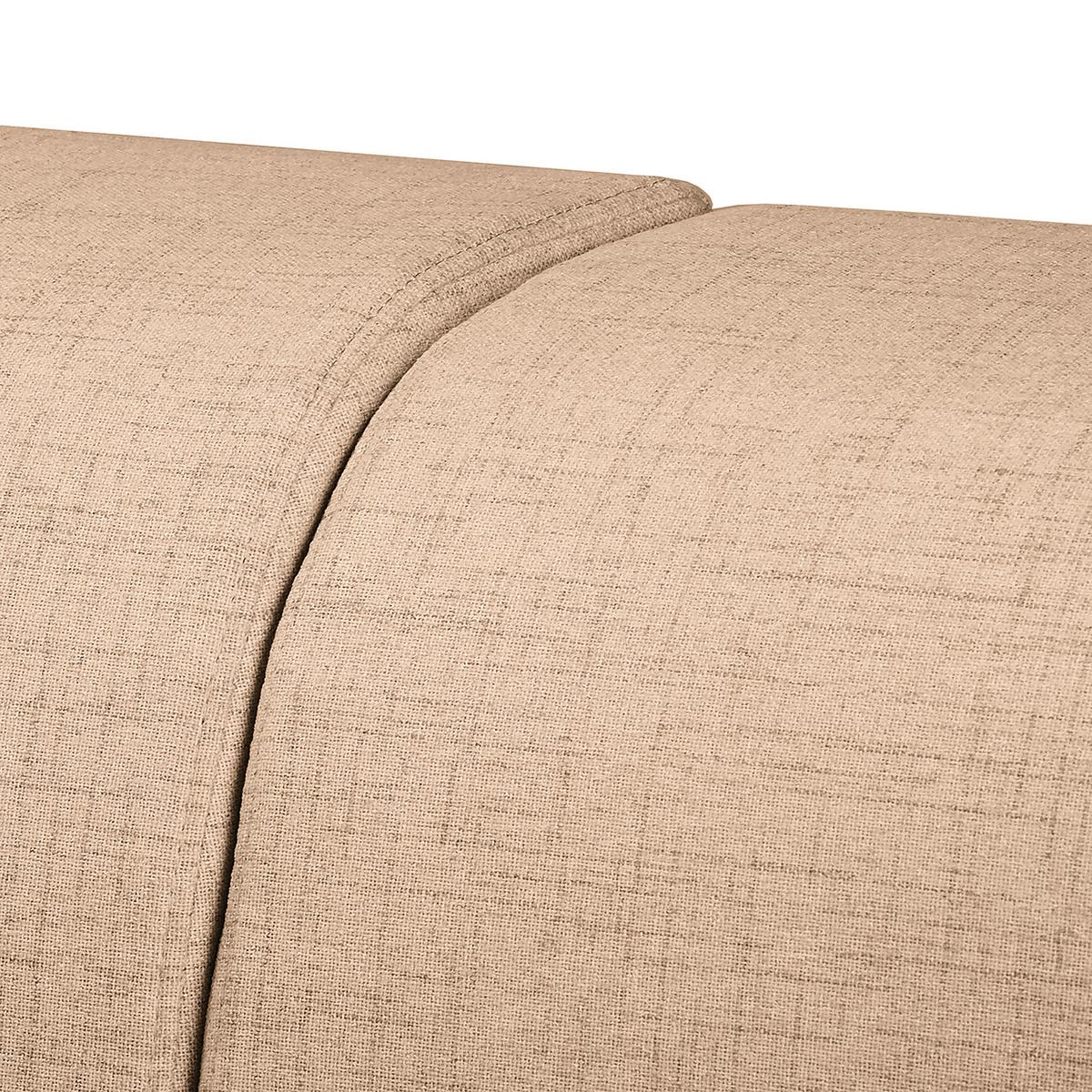 Ecksofa Bella Beige S: 257x174 cm - Wengefarben/Beige, Design, Textil (257/174cm) - Livetastic