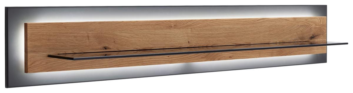 Wandboard Assini Wildeiche B: 150 cm - Wildeiche, Design, Glas/Holz (150/26/23cm) - MID.YOU